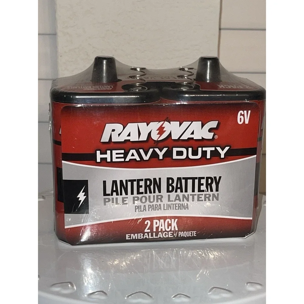 Rayovac Heavy Duty 2-Pack 6V Lantern Battery nib NEW SEALED flashlight batteries